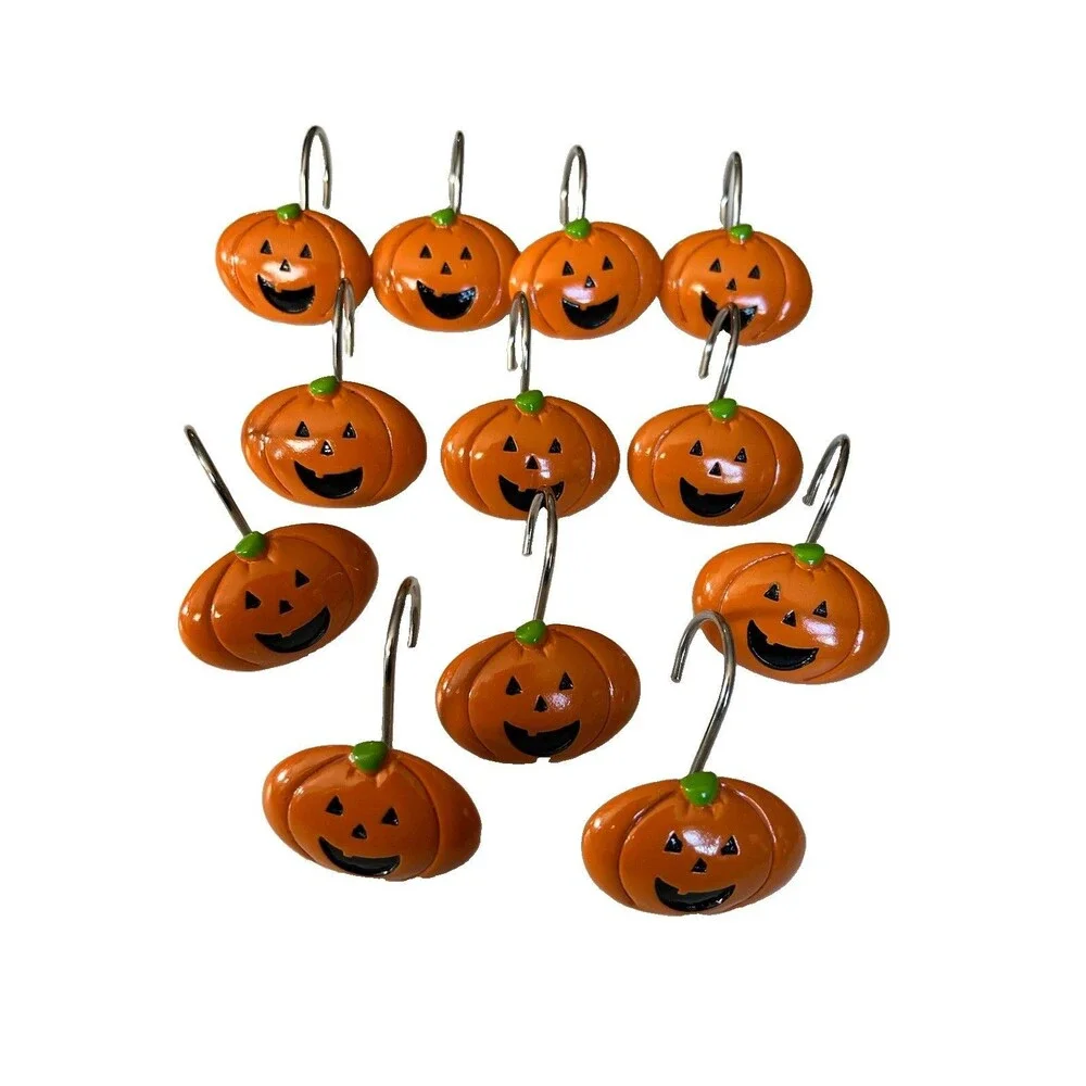 Halloween and Christmas Shower Curtain Hooks Decorative Shower Rings 12 pcs each